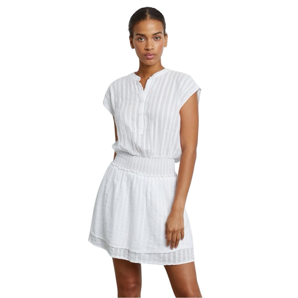 Rails Angelina Mini Dress in White Shadow Size S EUC